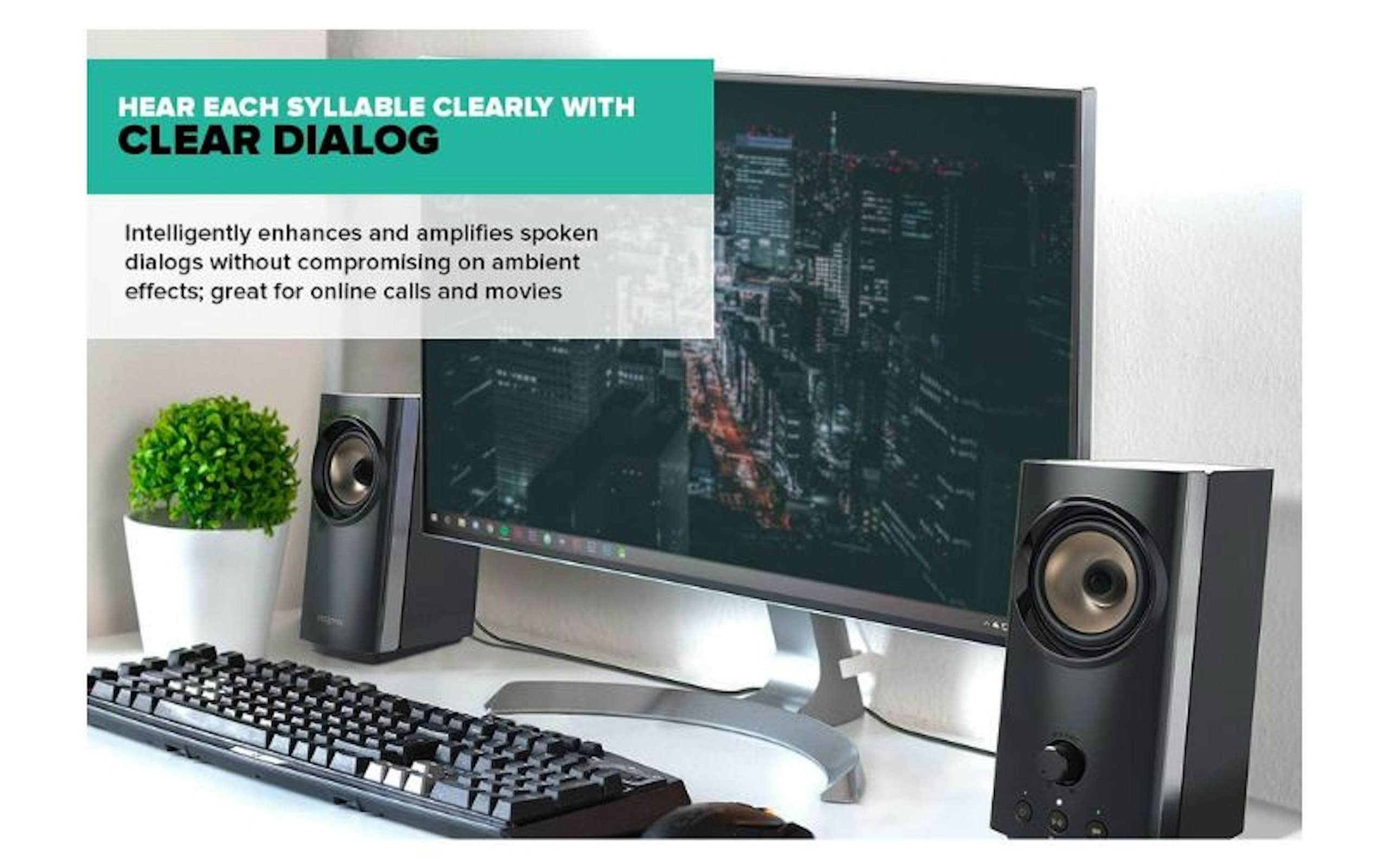 CREATIVE T60 2.0 Compact Hi-Fi Desktop Speakers