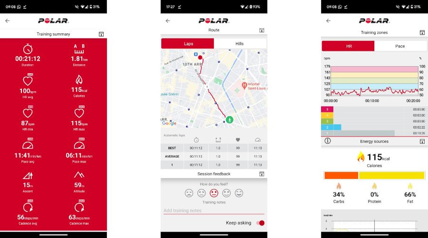 Activity tracking in the Polar Flow app - Polar Pacer Pro review