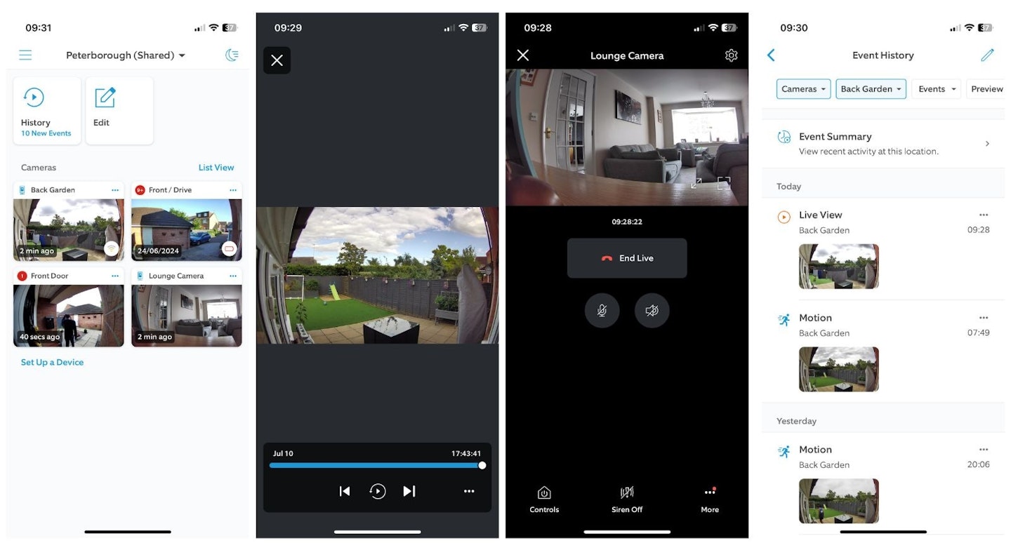 View from Ring Live View and other features