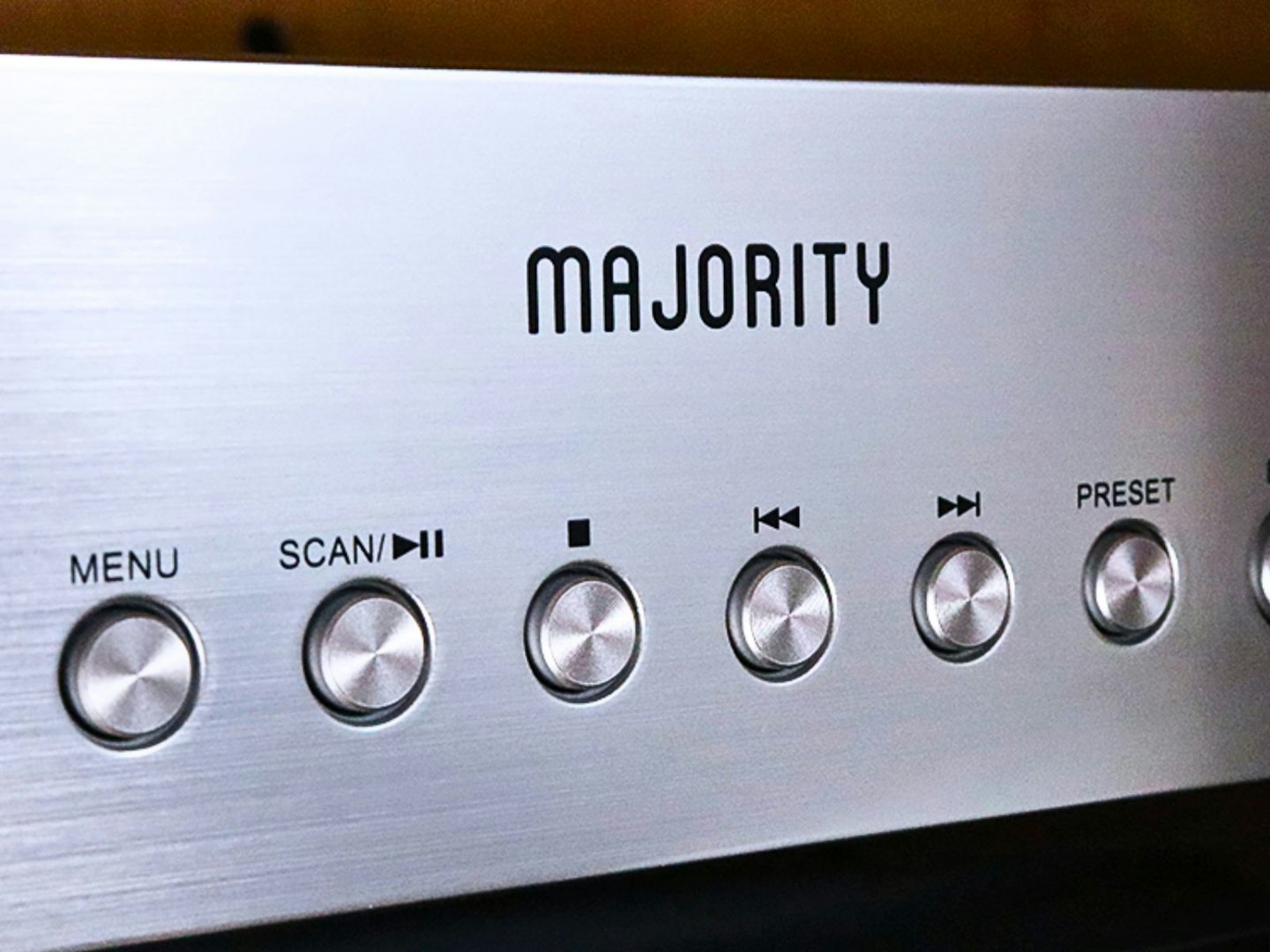 Majority logo on a Fitzwilliam 3 media player