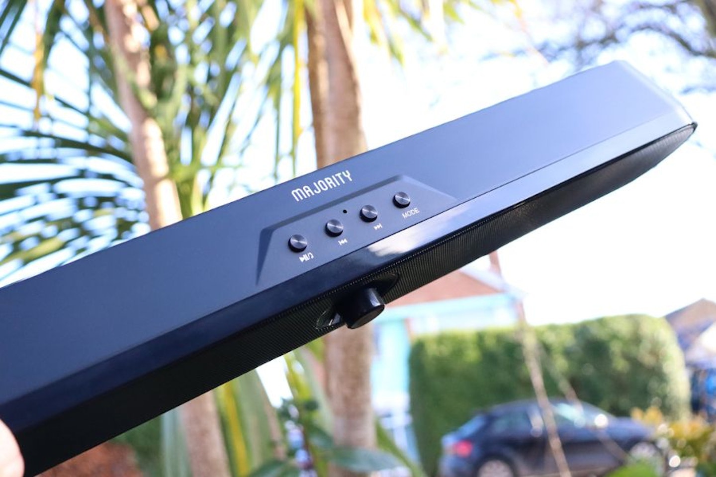 Majority Atlas portable soundbar outside