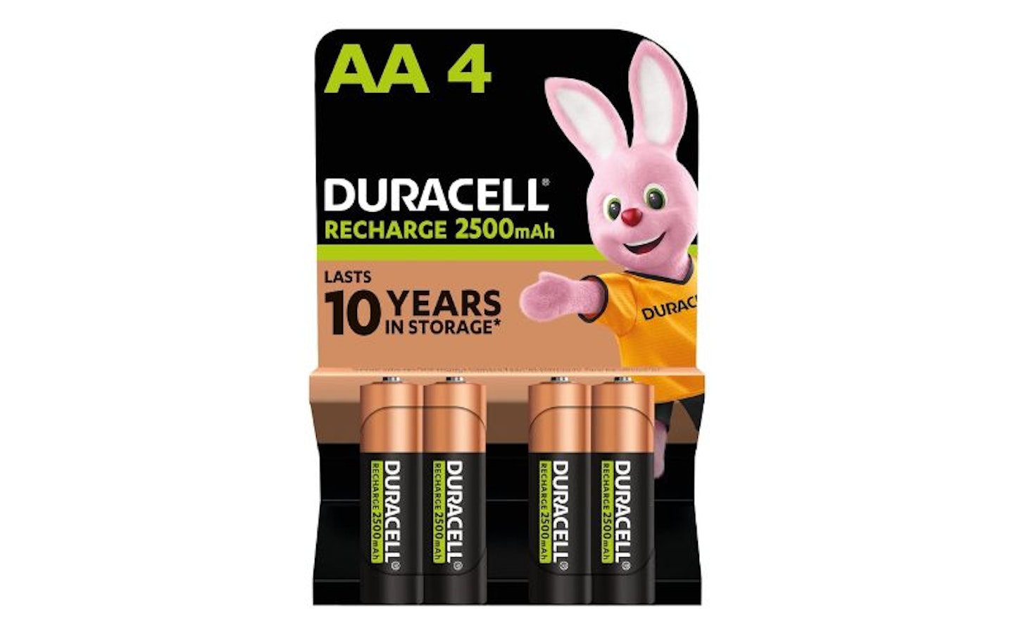 Duracell Rechargeable AA Batteries (Pack of 4), 2500 mAh 