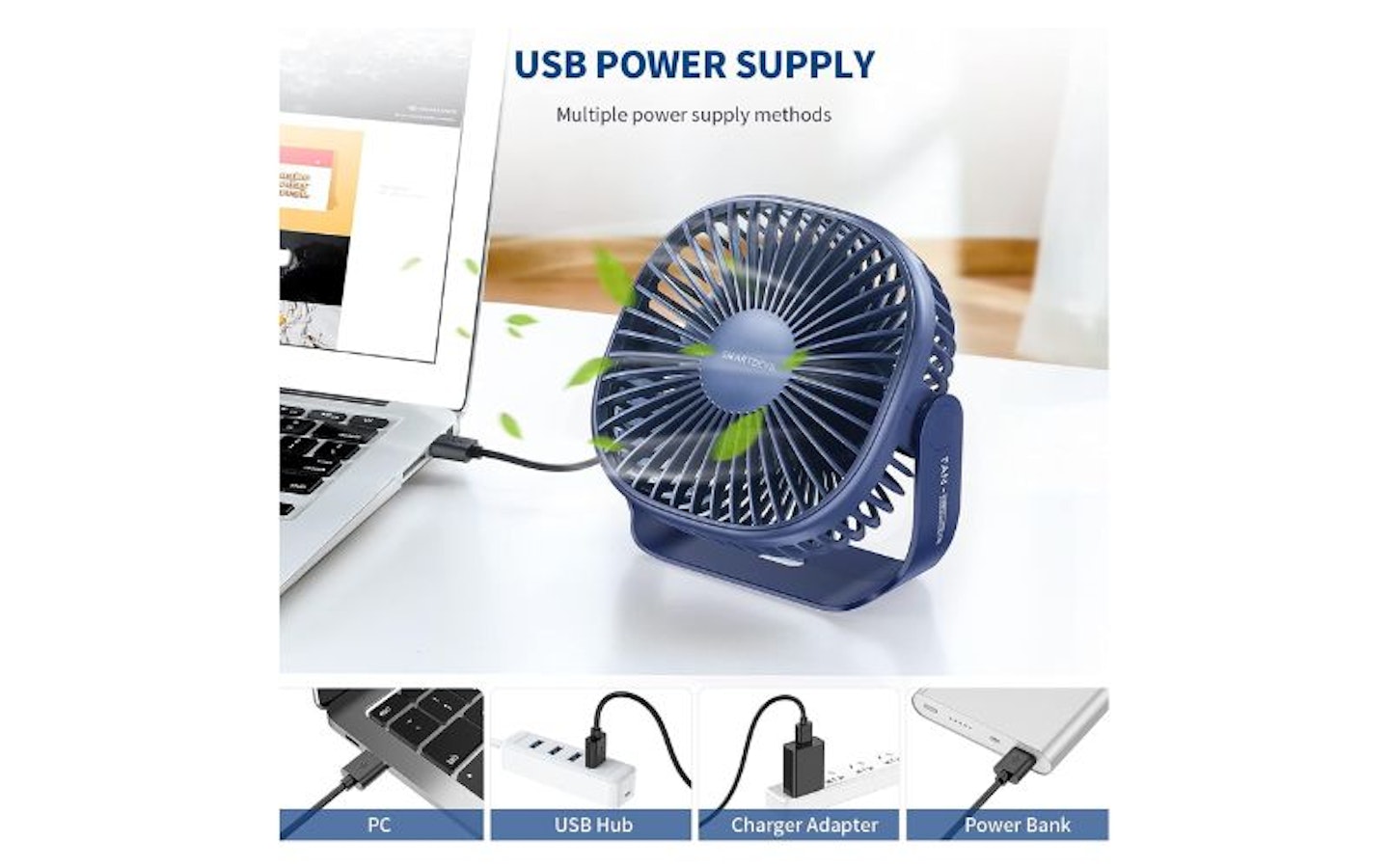 SmartDevil Desk Fan, USB Desk Fan