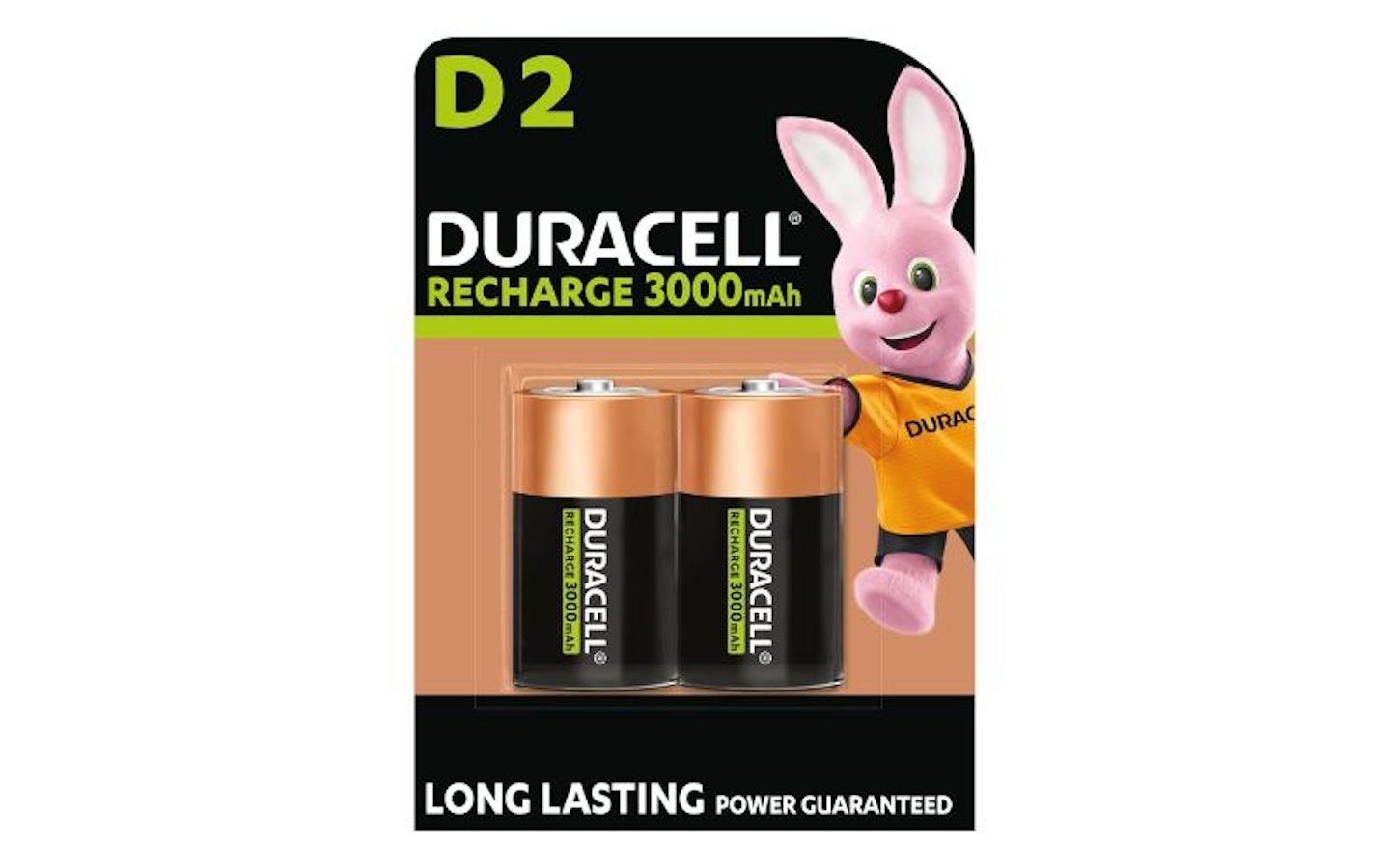 Duracell D Rechargeable Batteries (Pack of 2), 3000 mAh NiMH