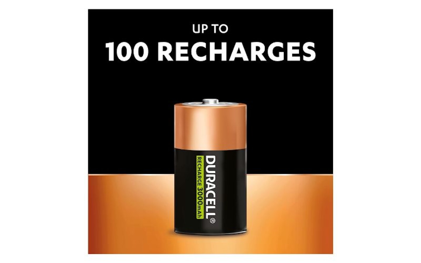 Duracell D Rechargeable Batteries (Pack of 2), 3000 mAh NiMH