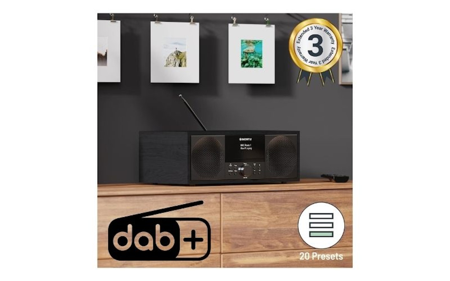 Majority Oakcastle DAB+ radio and CD player