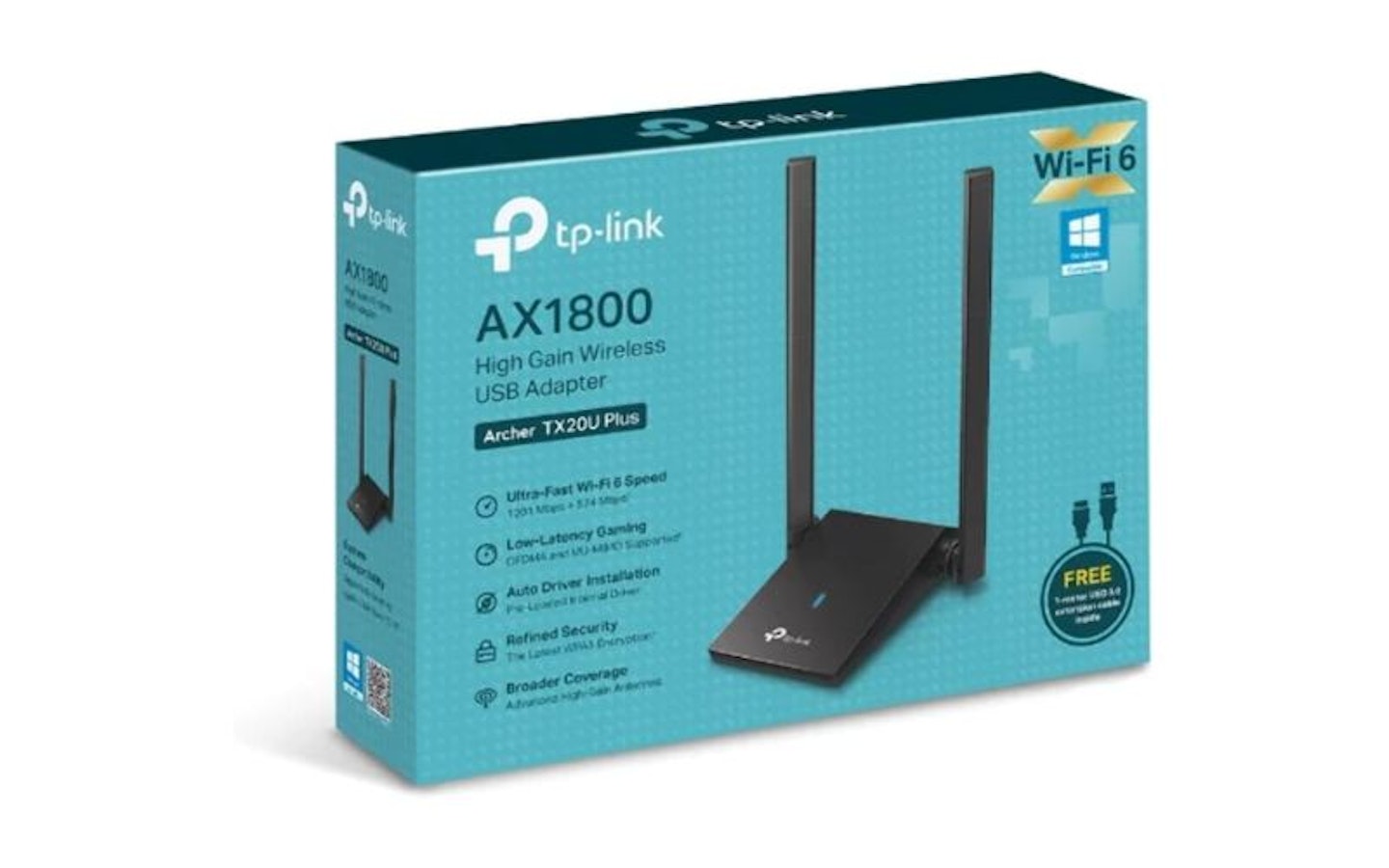 TP-Link Archer TX20U Plus AX1800 Dual Antennas High Gain Wireless USB Adapter