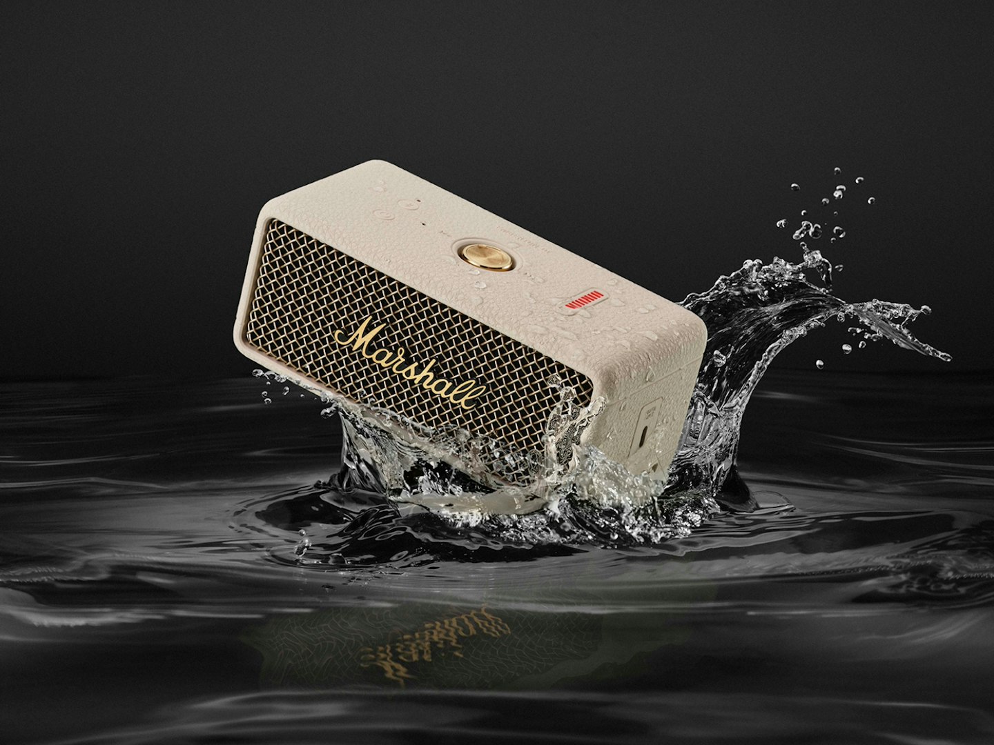 Marshall Emberton III speaker. The third version of the Marshall Emberton Bluetooth portable speaker