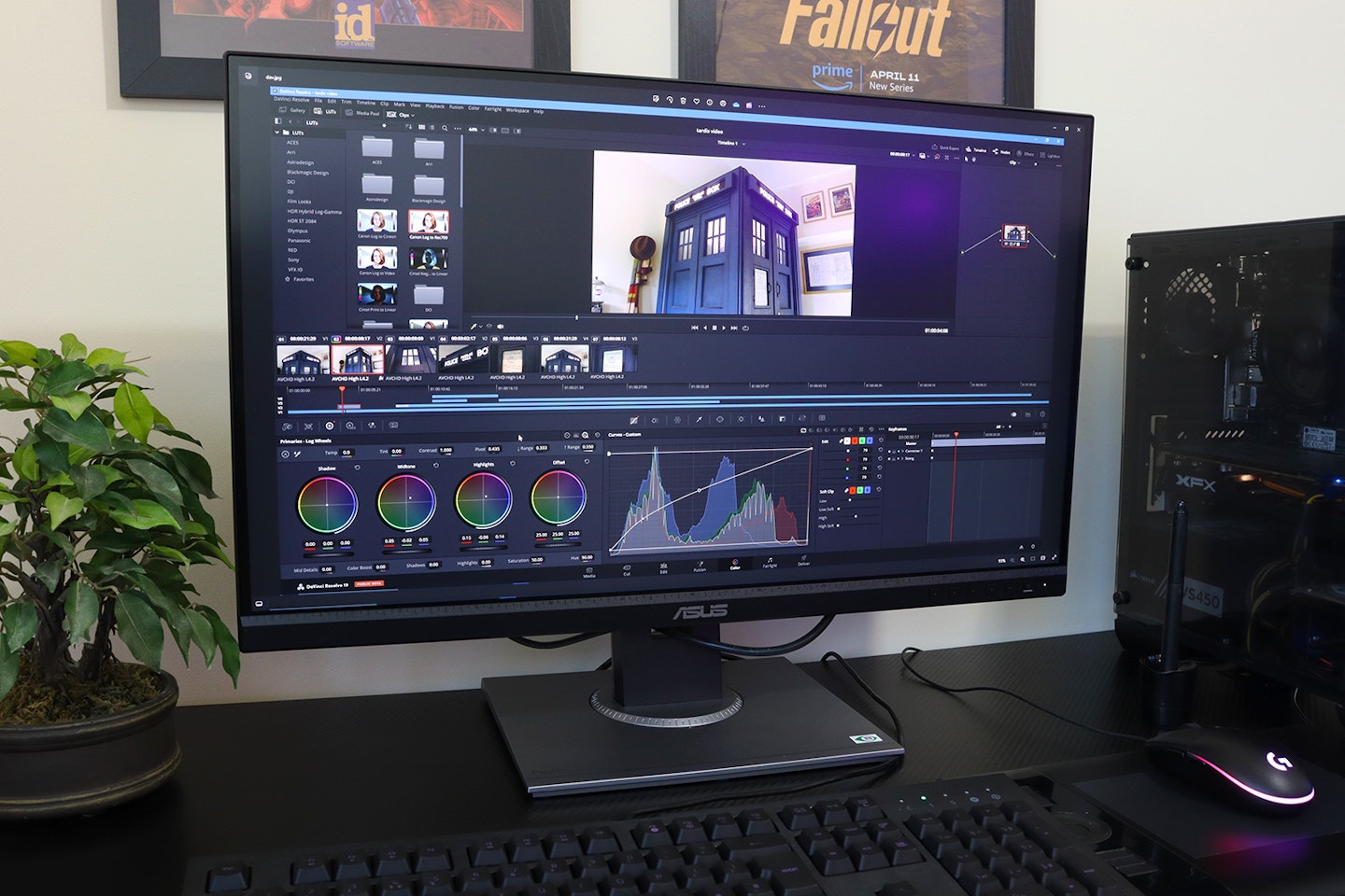 ASUS ProArt Display PA278QV monitor and Davinci Resolve editing