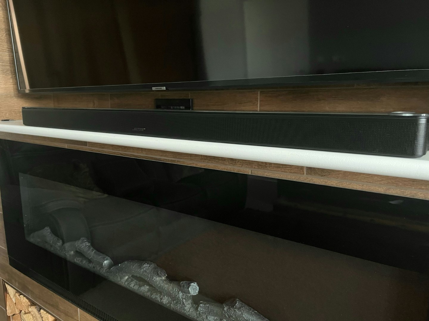 Bose Smart Ultra Soundbar in front of TV