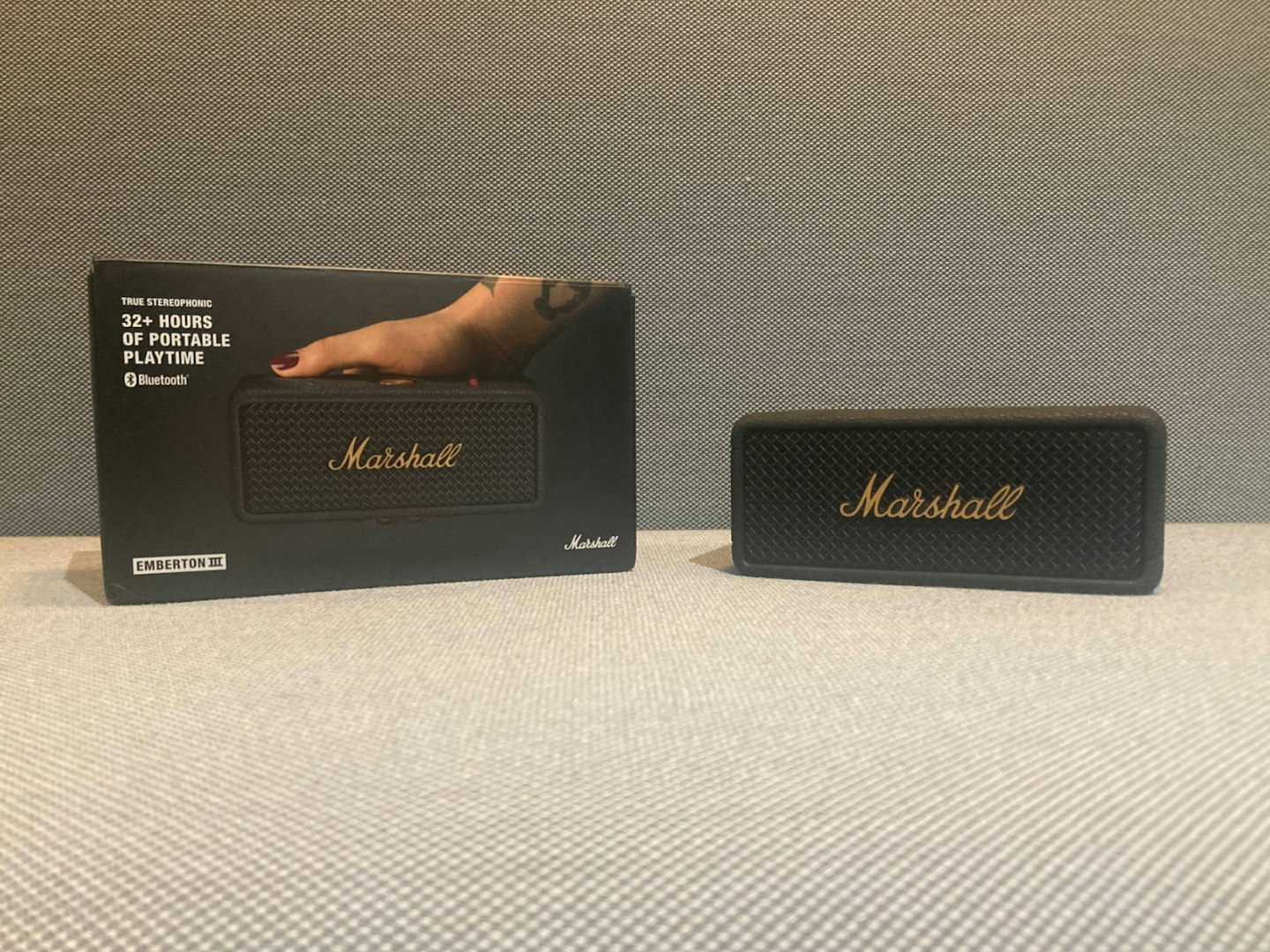 Marshall Emberton III portable bluetooth speaker with box