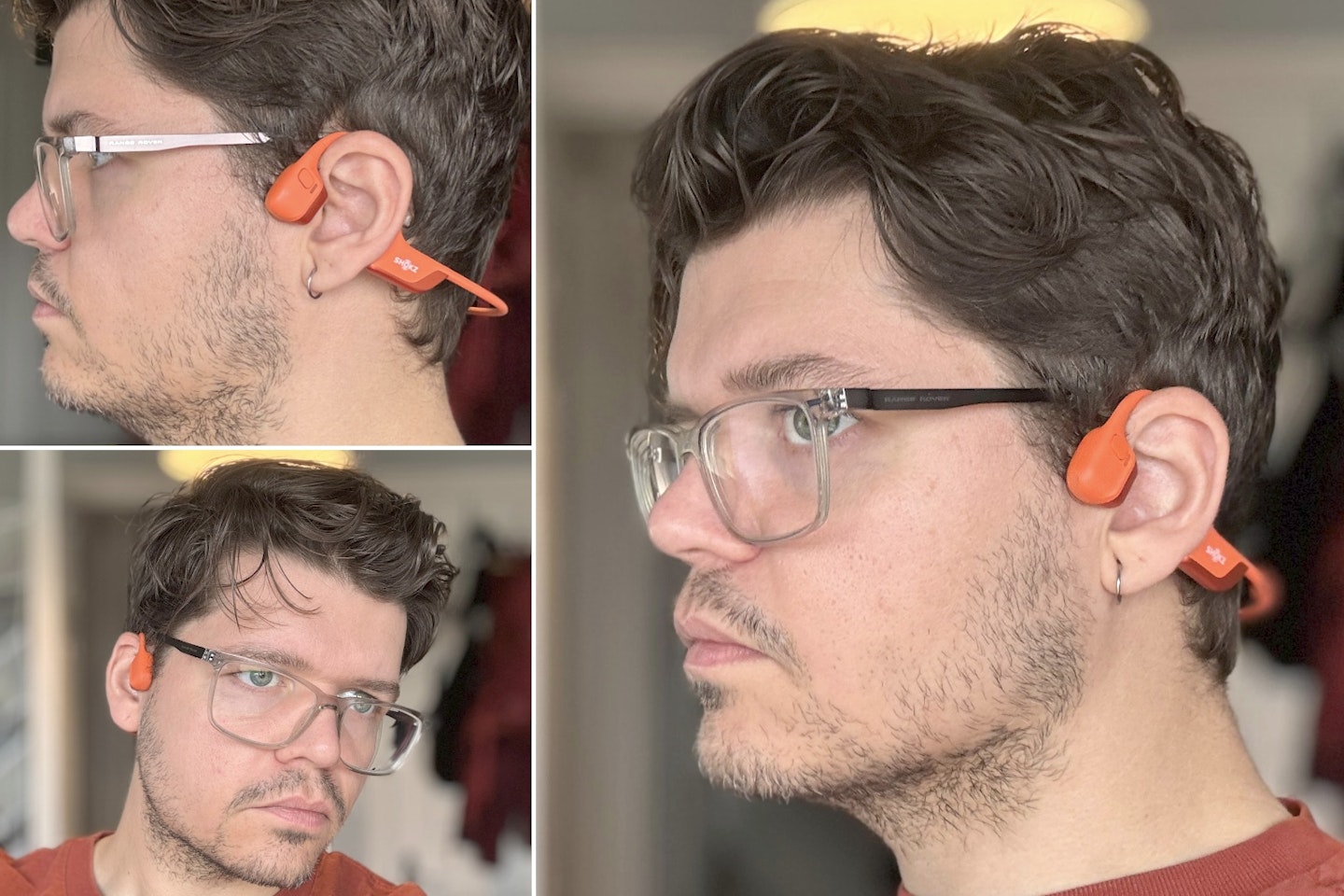 Example of how bone conduction headphones fit