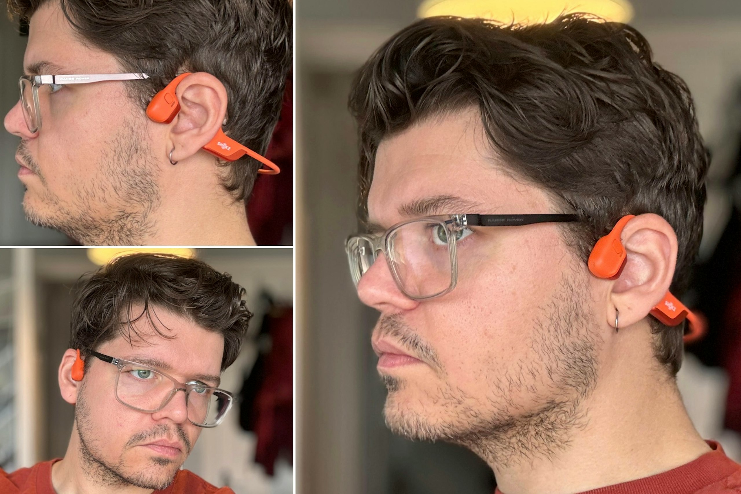 Example of how bone conduction headphones fit