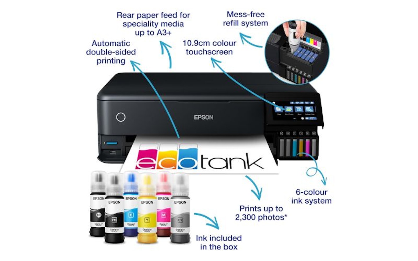 Epson EcoTank ET-8550 A3+ Wi-Fi ink tank photo printer