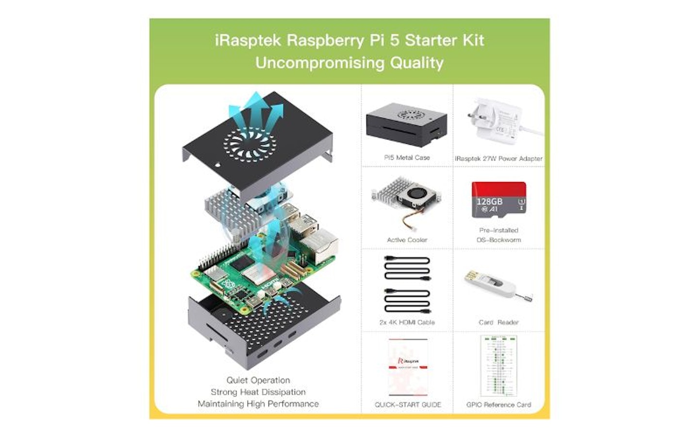 iRasptek Raspberry Pi 5 8GB Starter Kit