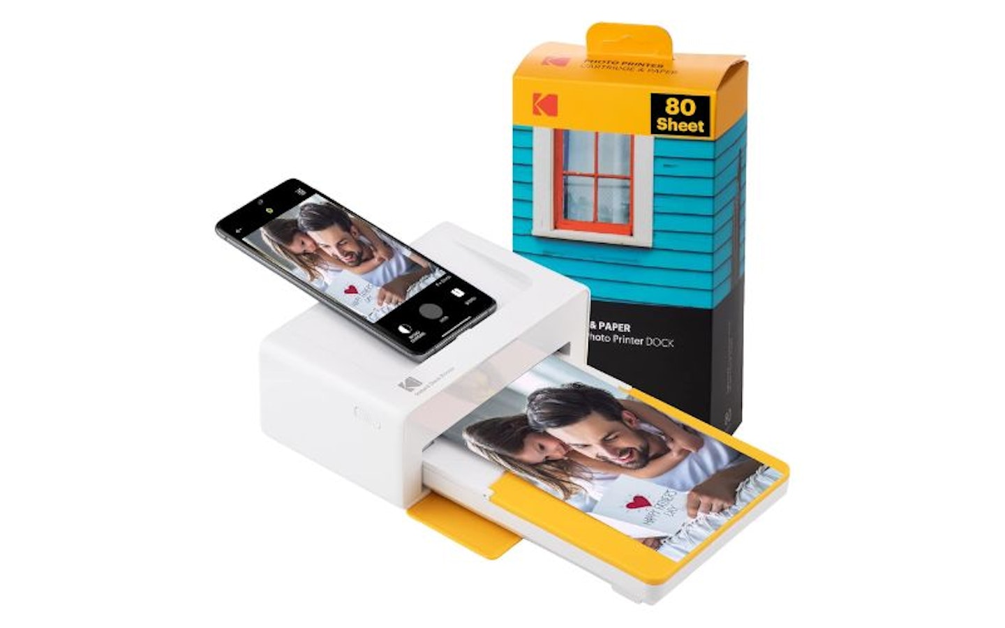 KODAK Dock Plus 4PASS instant photo printer (4x6) and 90 sheets bundle