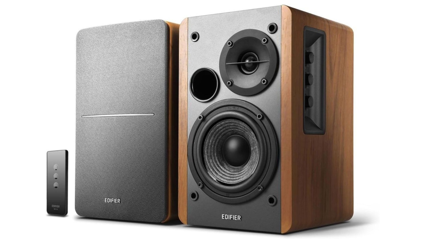 Edifier R1280T Powered Bookshelf Speakers - 2.0 Active Near Field Monitors - Studio Monitor Speaker - Wooden Enclosure - 42 Watts RMS