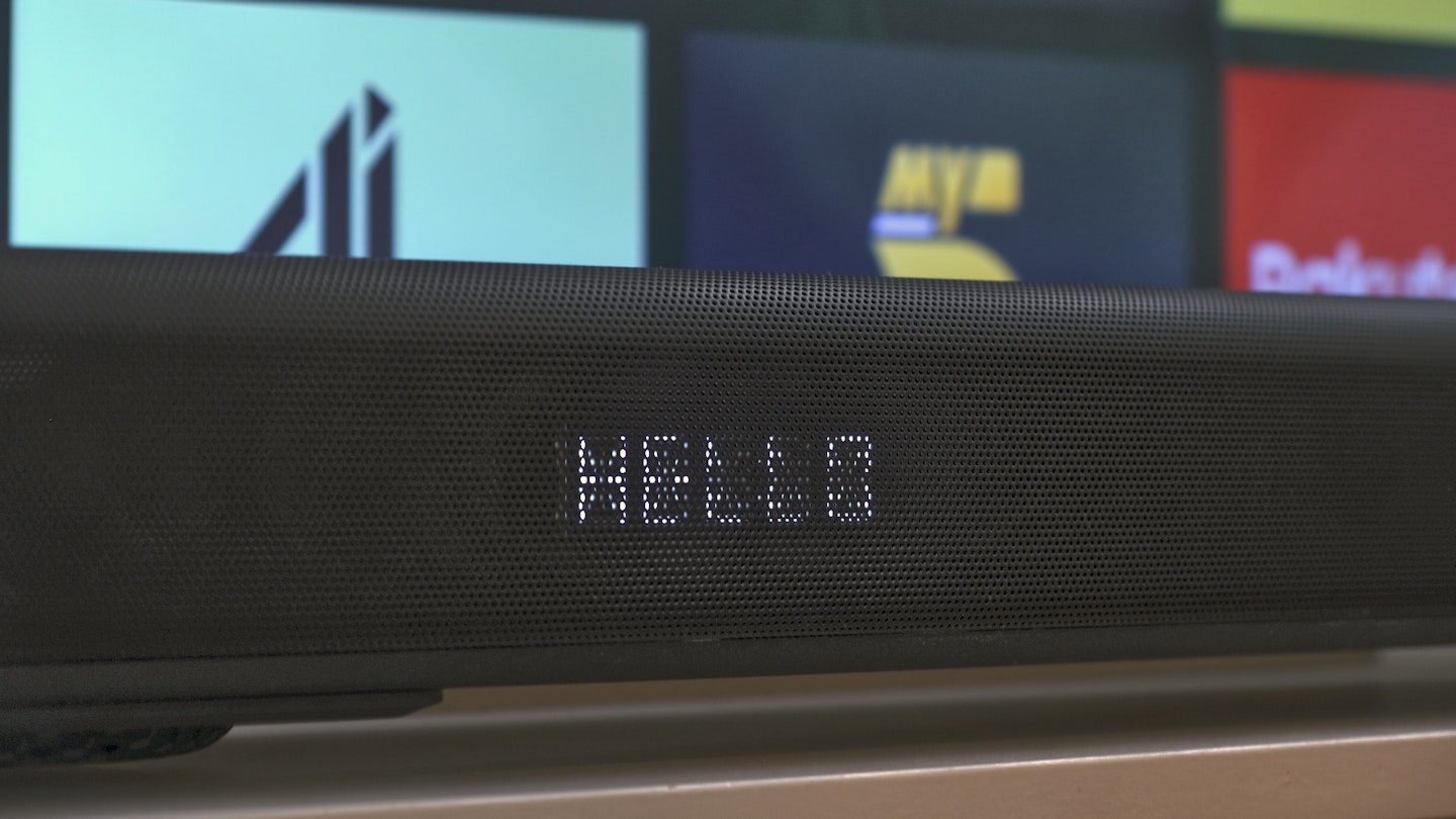 Groov-e 160 soundbar front grille and LED display