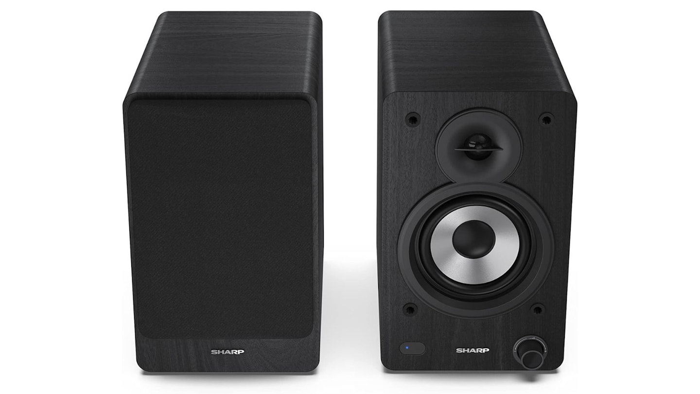 Sharp CP-SS30(BK) 60W RMS (2x 30W) 2-way Active Bookshelf Speakers