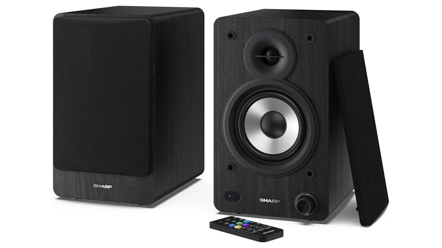 Sharp CP-SS30(BK) 60W RMS (2x 30W) 2-way Active Bookshelf Speakers