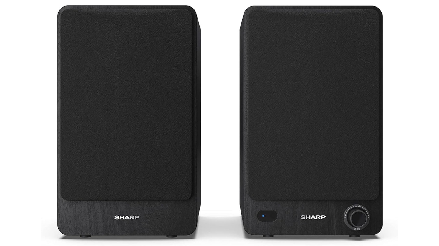 Sharp CP-SS30(BK) 60W RMS (2x 30W) 2-way Active Bookshelf Speakers