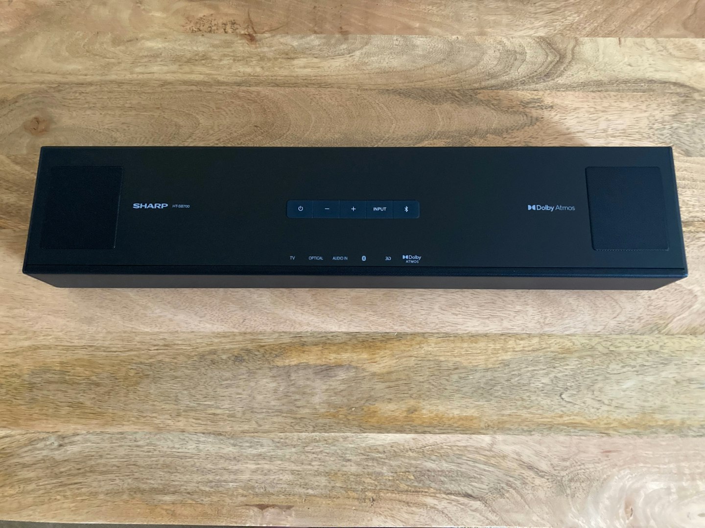 Sharp 2.0.2 Compact Dolby Atmos Soundbar HT-SB700. Top view