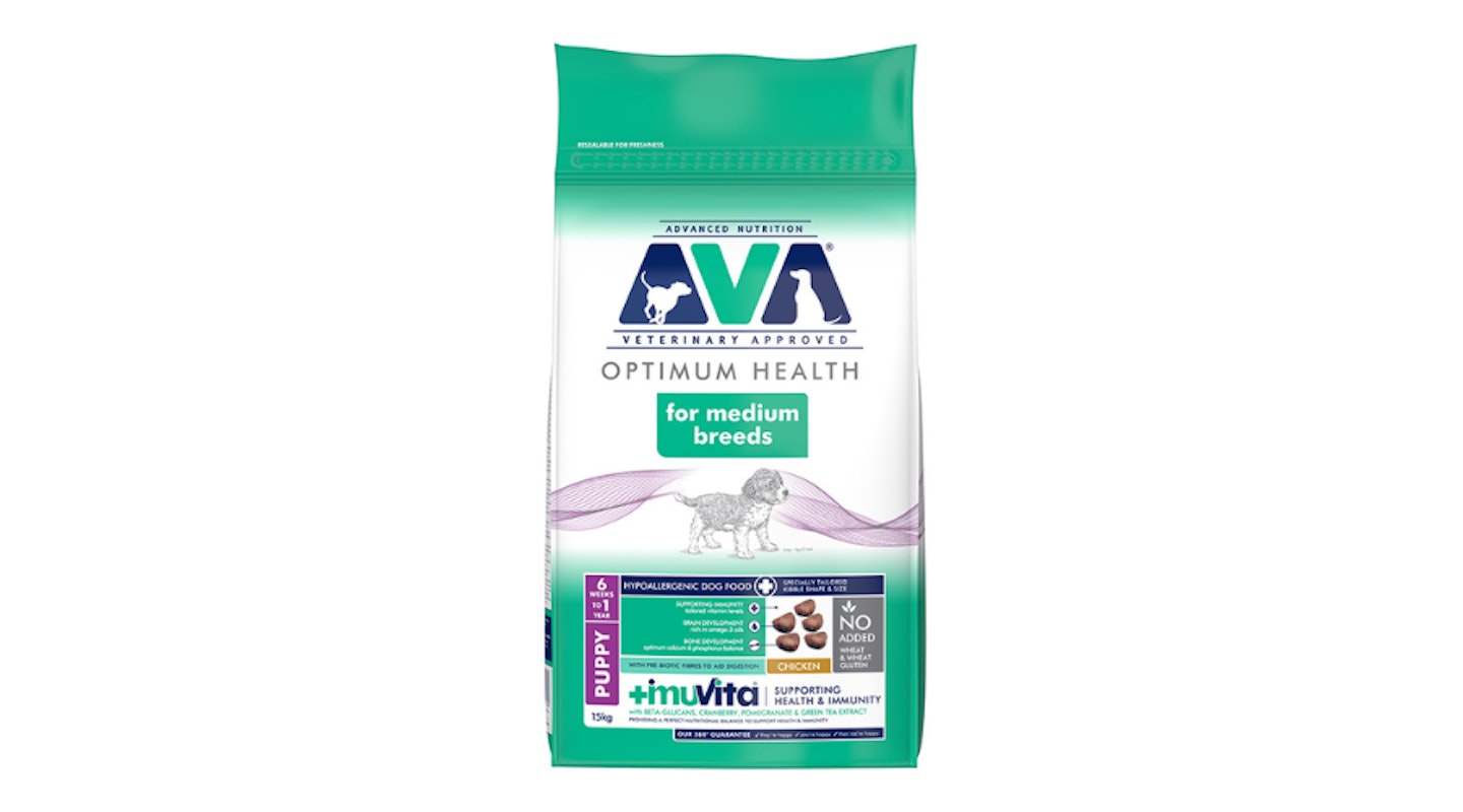 AVA Optimum Health Medium Breed Puppy Dry Dog Food Chicken 15kg