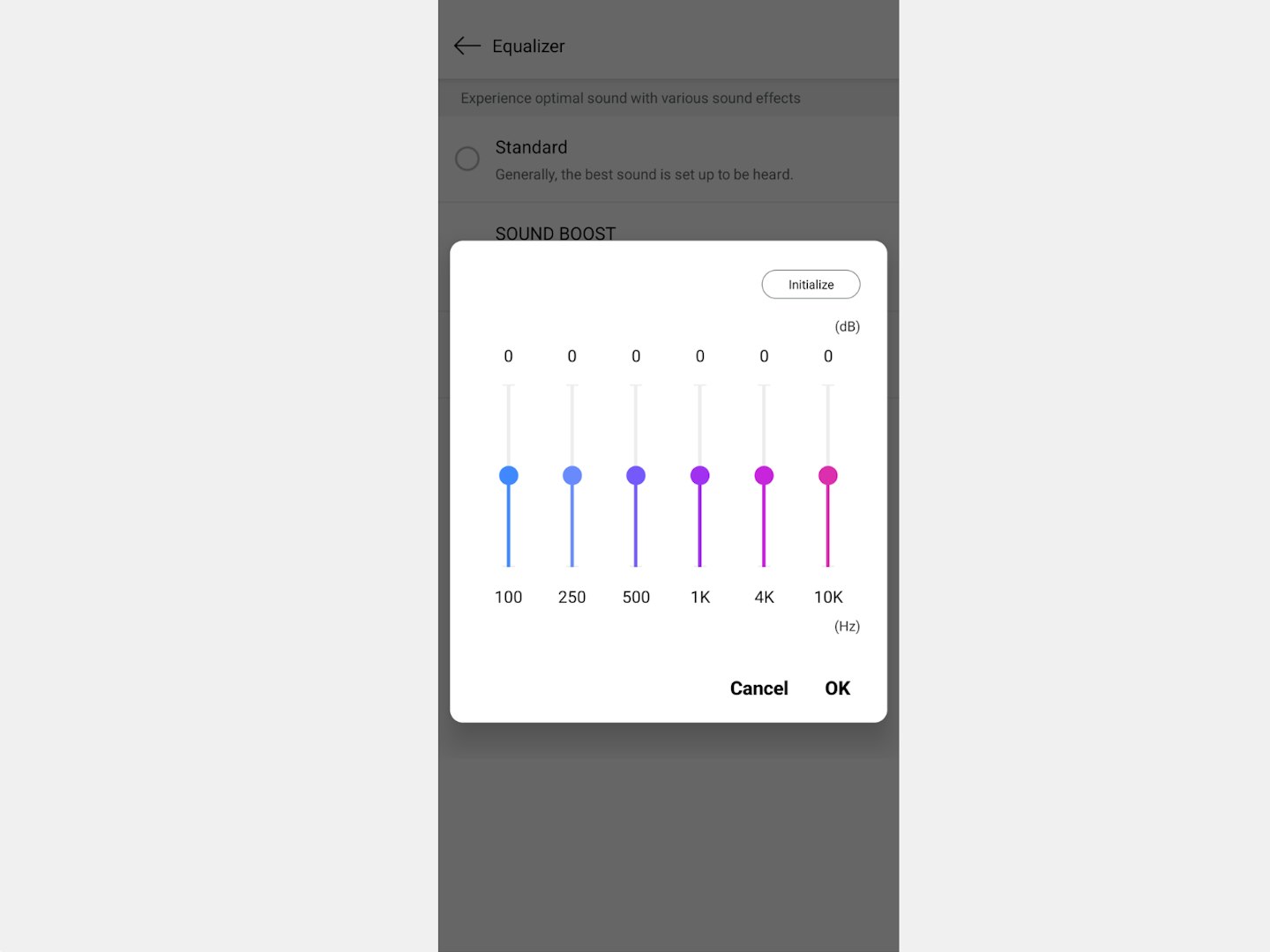 LG app equaliser