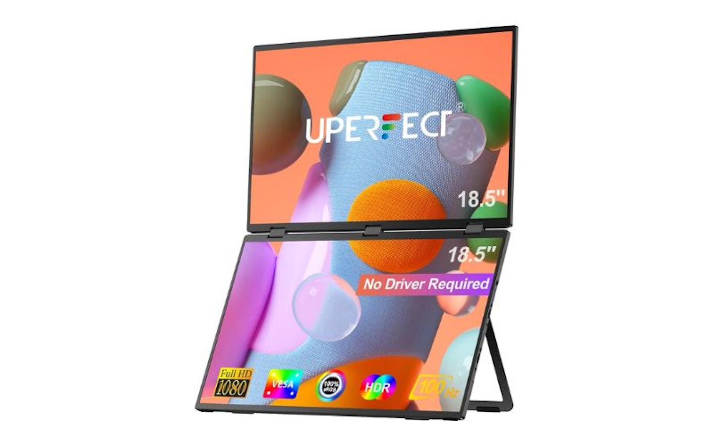 UPERFECT Dual Portable Monitor 18.5-inch Monitor