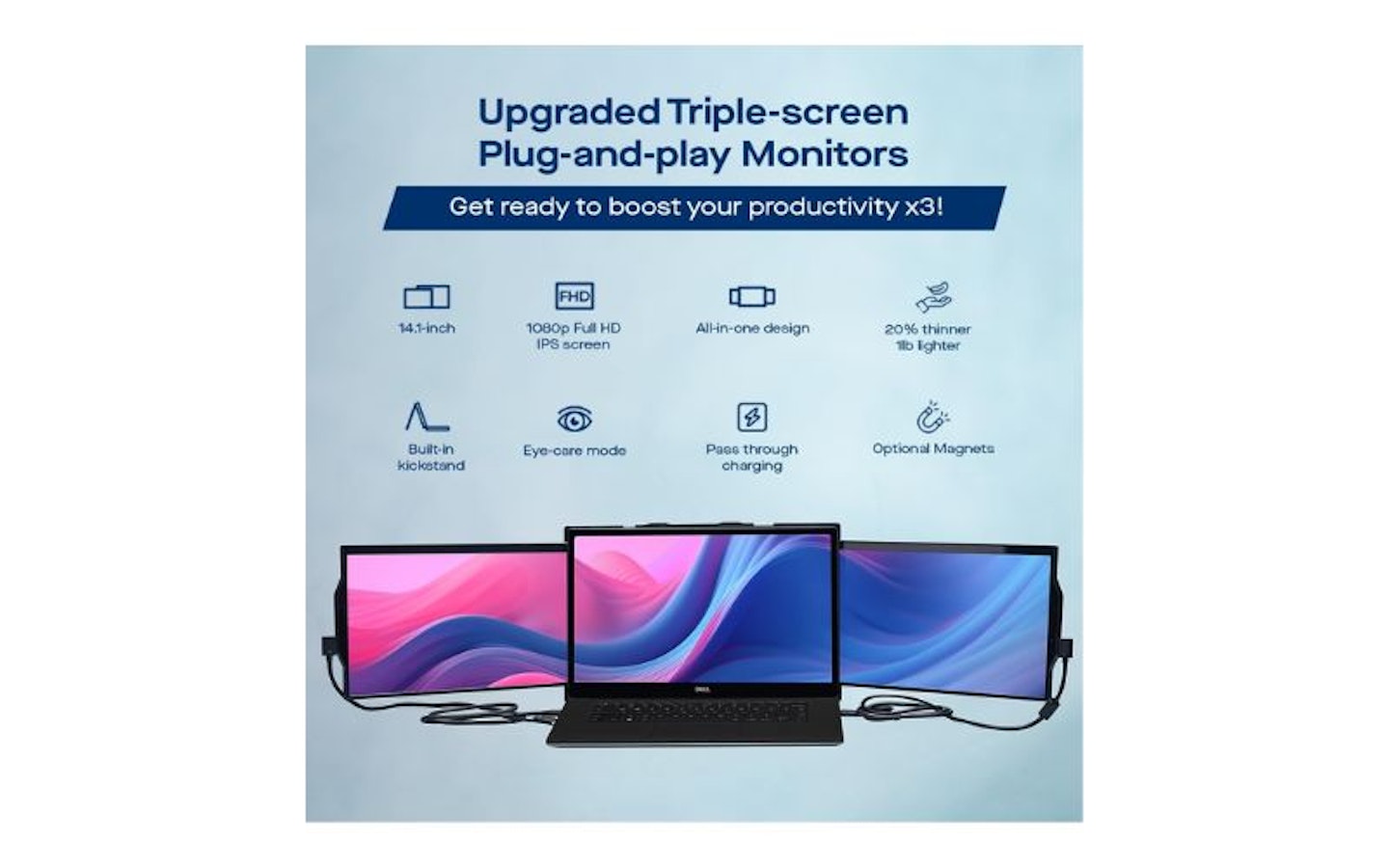 Mobile Pixels Trio Max 14.1-inch' FHD 1080p laptop screen extender