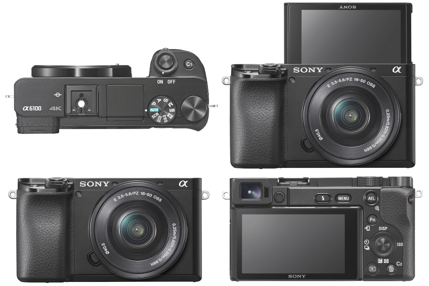 Sony a6100 from different angles