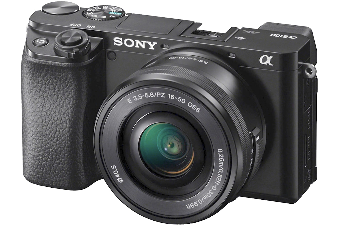 Sony a6100 from the front