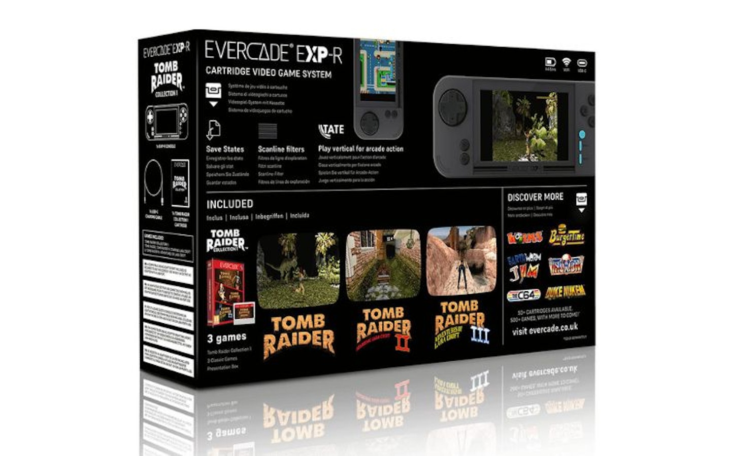 Evercade EXP-R Handheld with Tomb Raider Collection 1