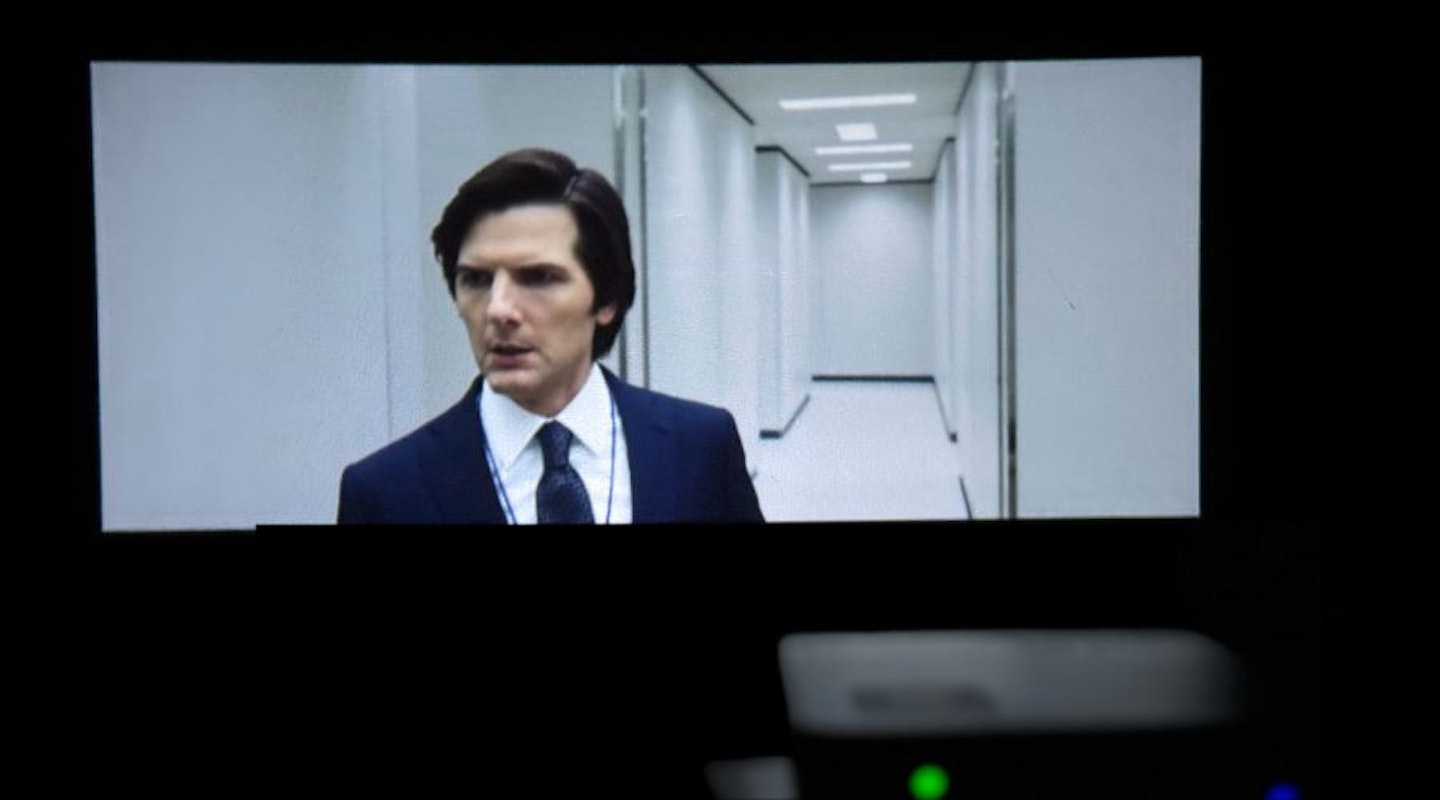 AOPEN Fire Legend PV12a LED Projector - watching Apple TV's Severance season 2 episode 1