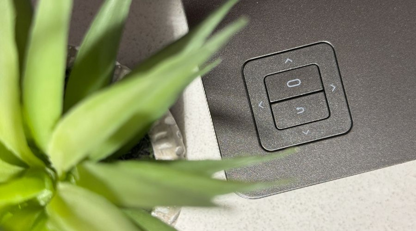 AOPEN Fire Legend PV12a LED Projector - device seen from above to display the button interface