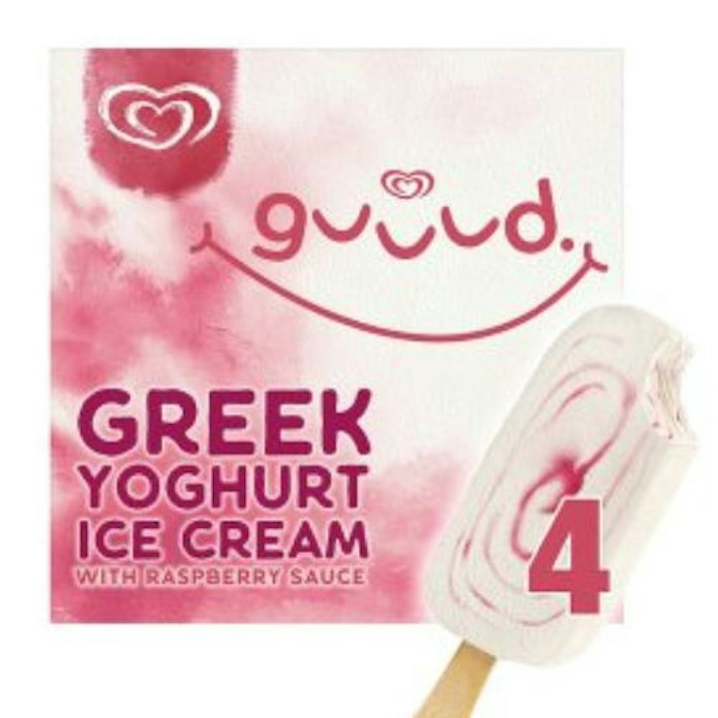 Guuud Raspberry Ice Cream Sticks 4x80ml