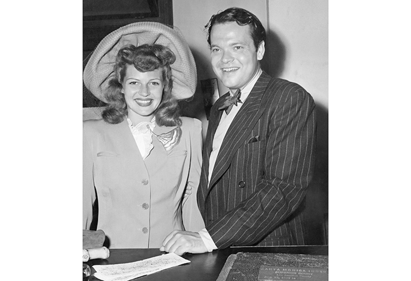 Rita Hayworth and Orson Welles on Wedding Day