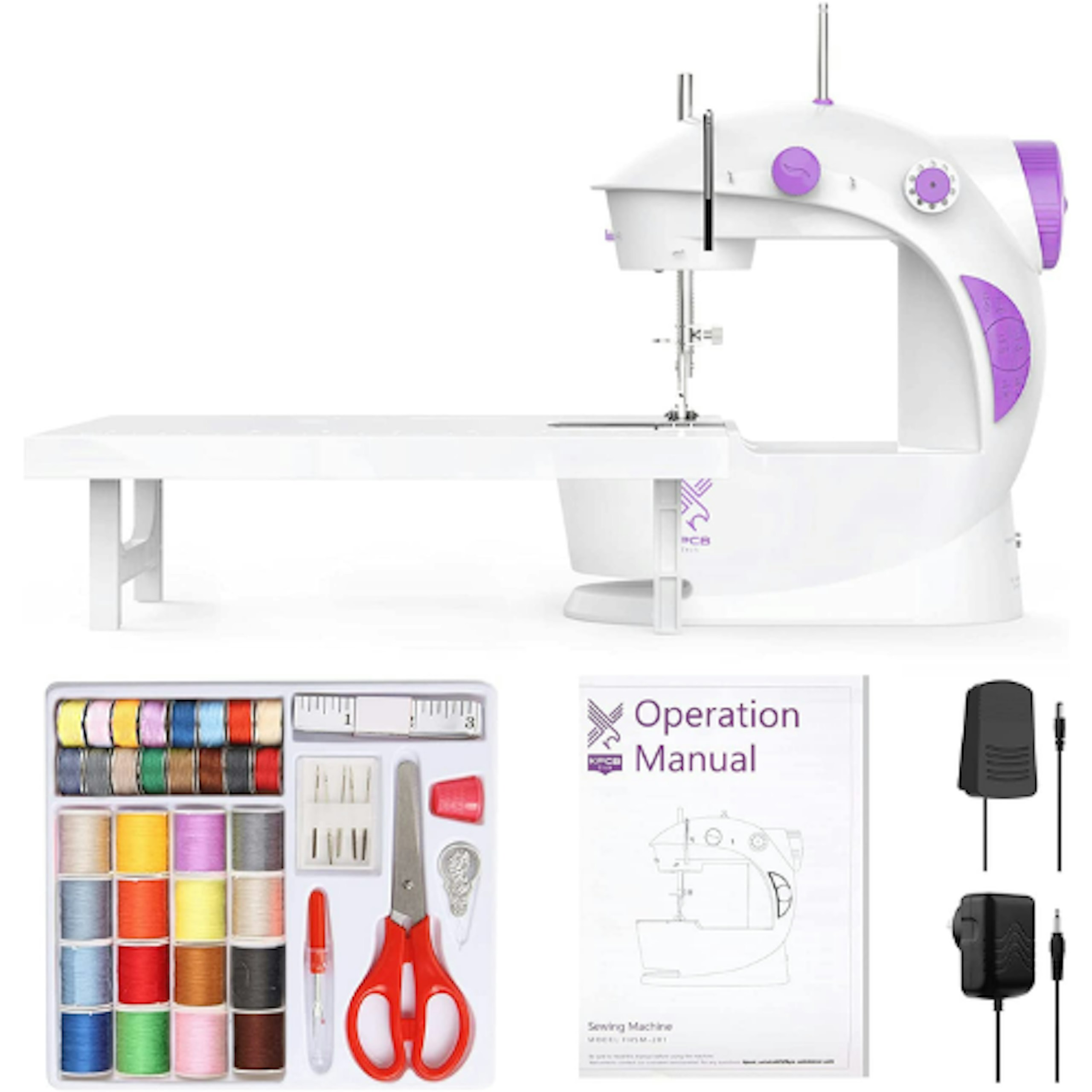 KPCB Tech Mini Sewing Machine with Extension Table