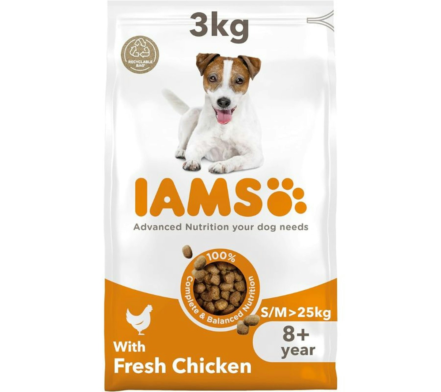 IAMS Complete Dry Dog Food for Senior 8+ Small and Medium Breeds
