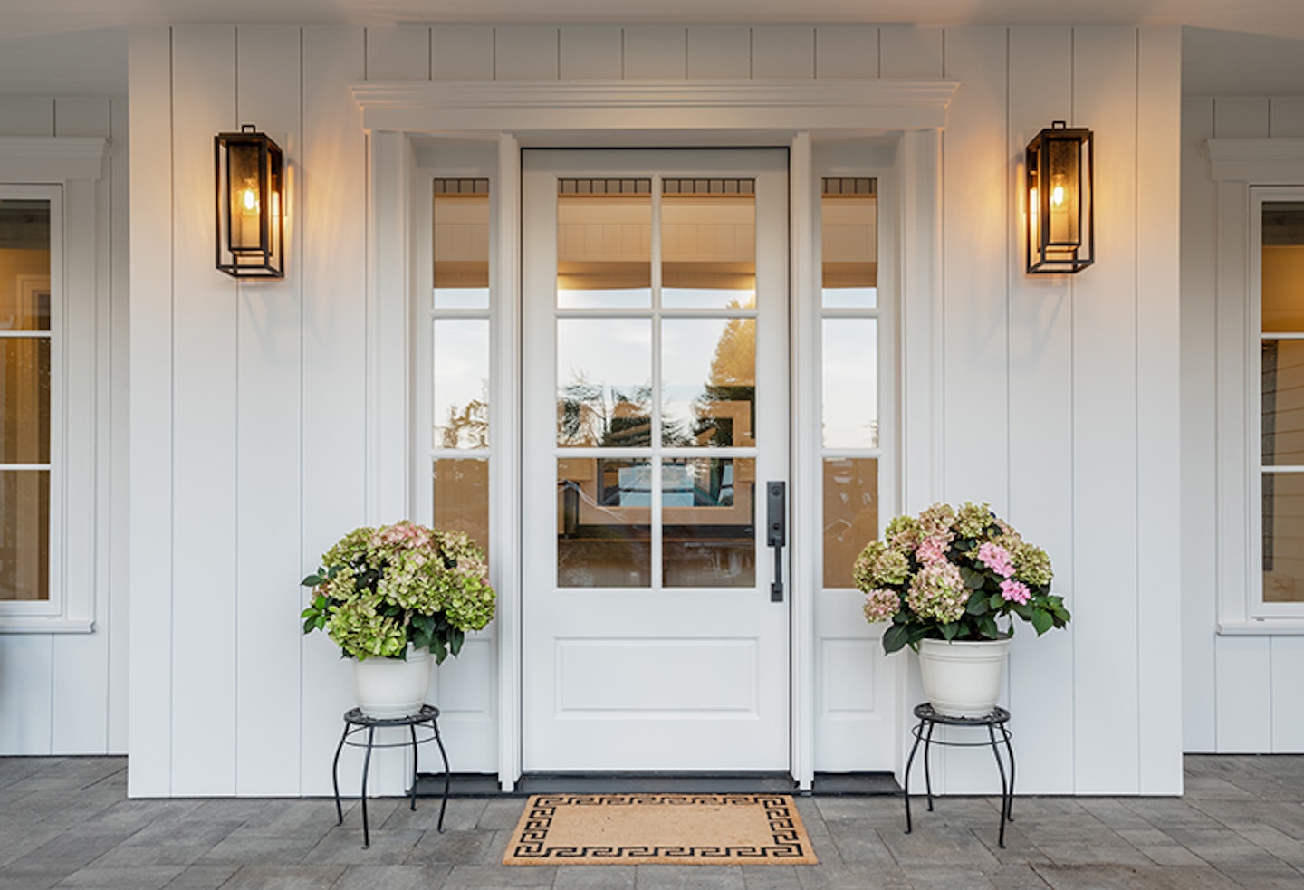 lanterns beside front door