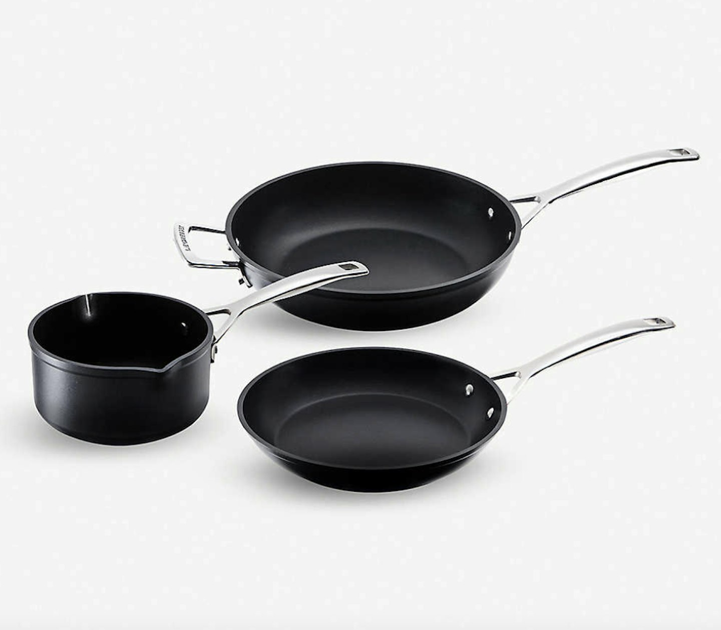 LE CREUSET Toughened Non-Stick Saucepans Set Of Three