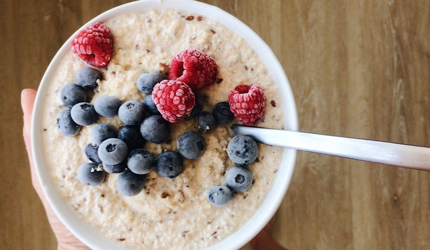 porridge and fruit