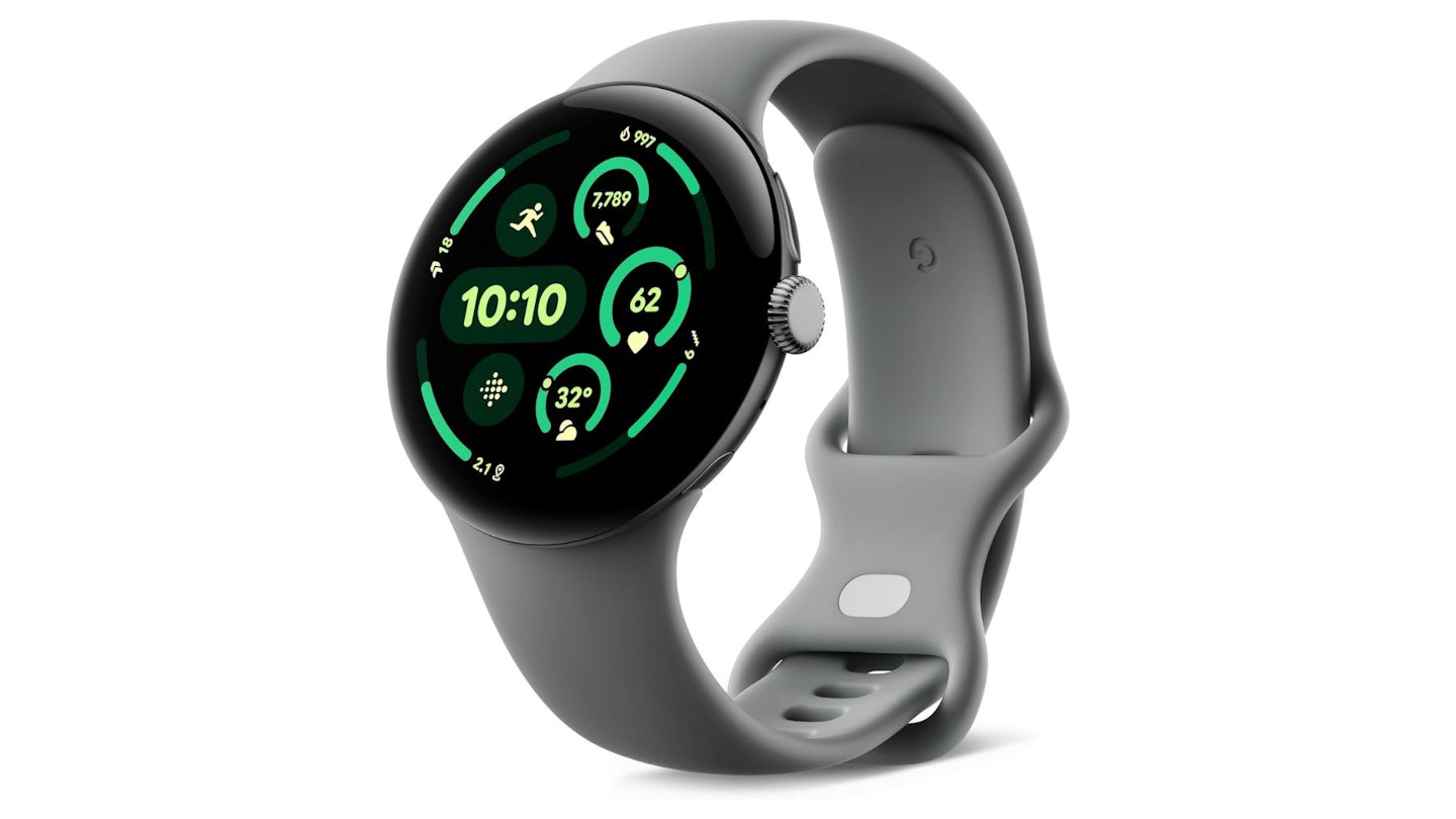 One of the best smart watches for women: Google Pixel Watch 3 (45 mm) – Android smartwatch with heart rate tracking, advanced running from Fitbit, fitness insights, 24-hour battery – Matte Hazel