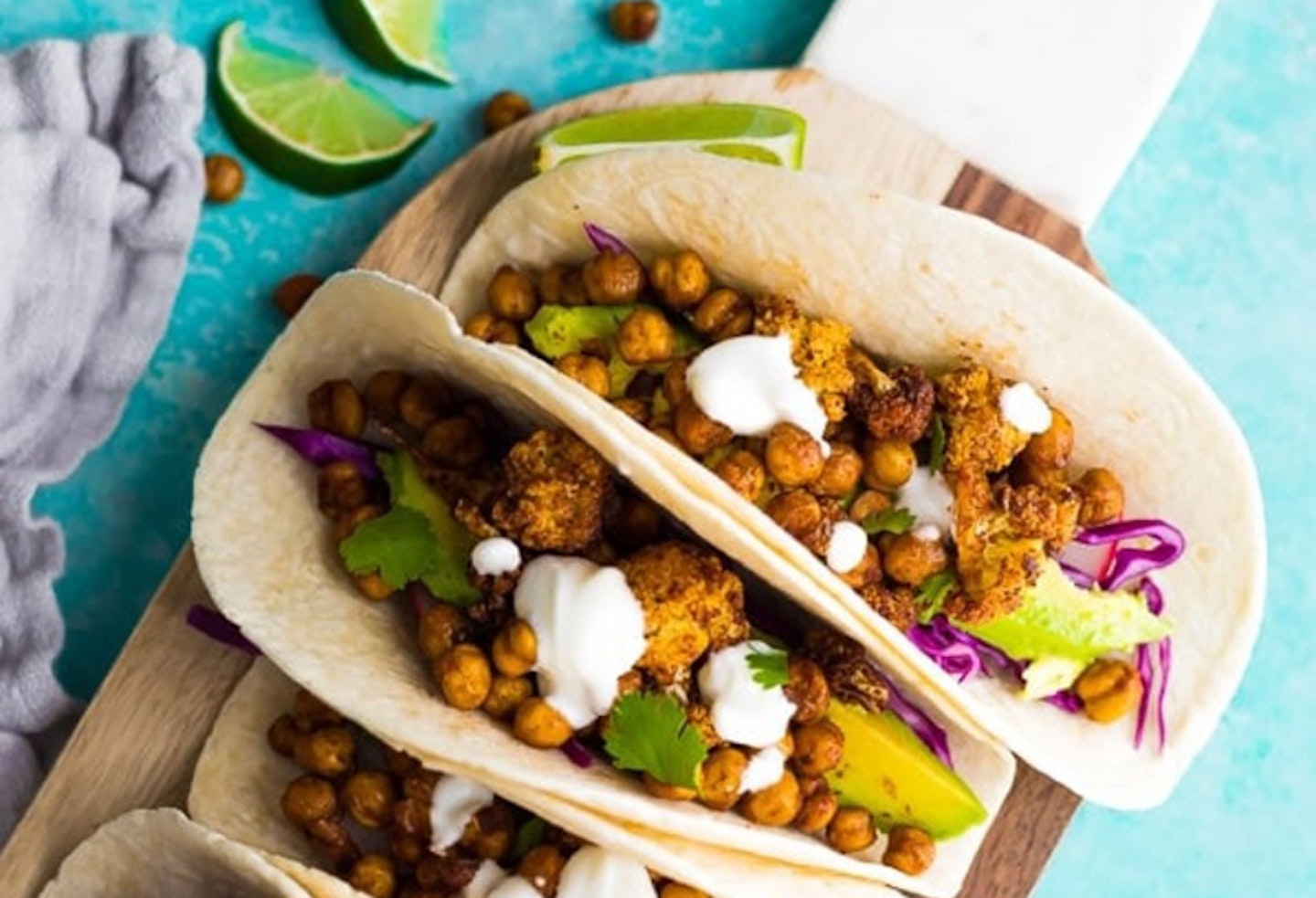 Cauliflower Chickpea Tacos 