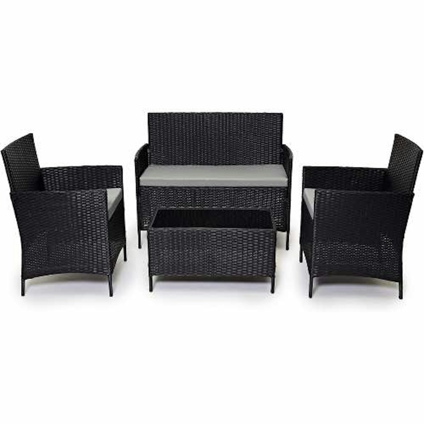 Black Rattan garden furniture set