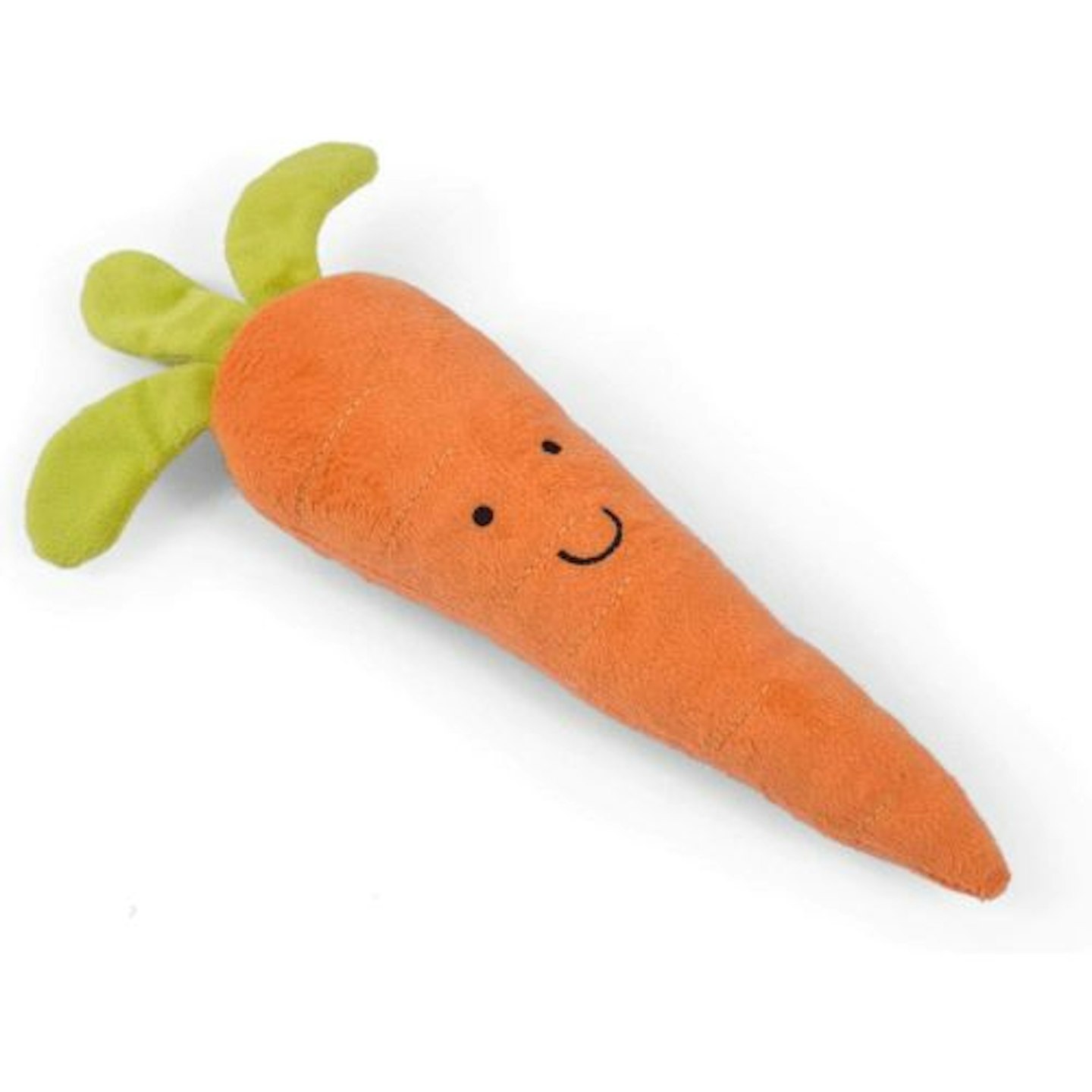 Petface Foodie Faces Fluffy Carrot Dog Toy with Built-In Squeaker