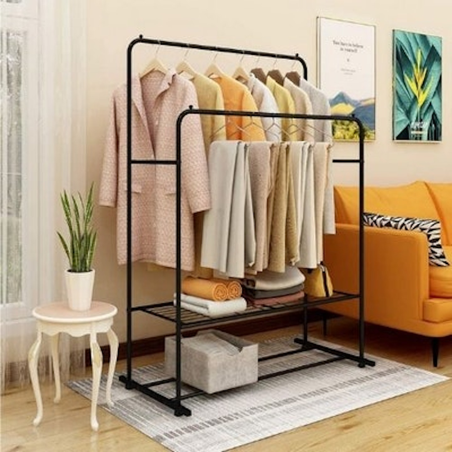 JURMERRY Double Clothes Rail