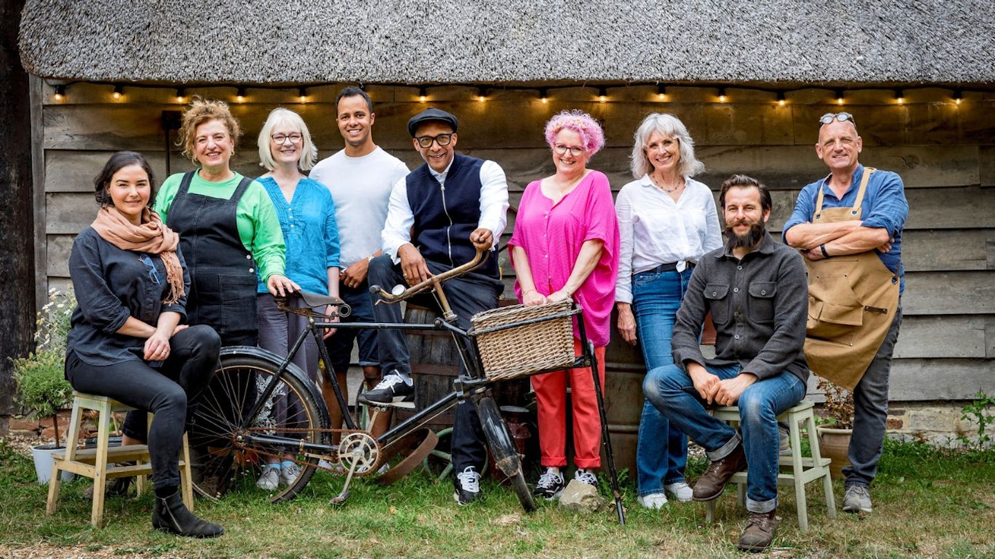 Jay Blades and The Repair shop cast: Amanda Middleditch, Dominic Chinea, Julie Tatchell, Lucia Scalisi, Sonnaz Nooranvary, Steve Fletcher, Suzie Fletcher and William Kirk.