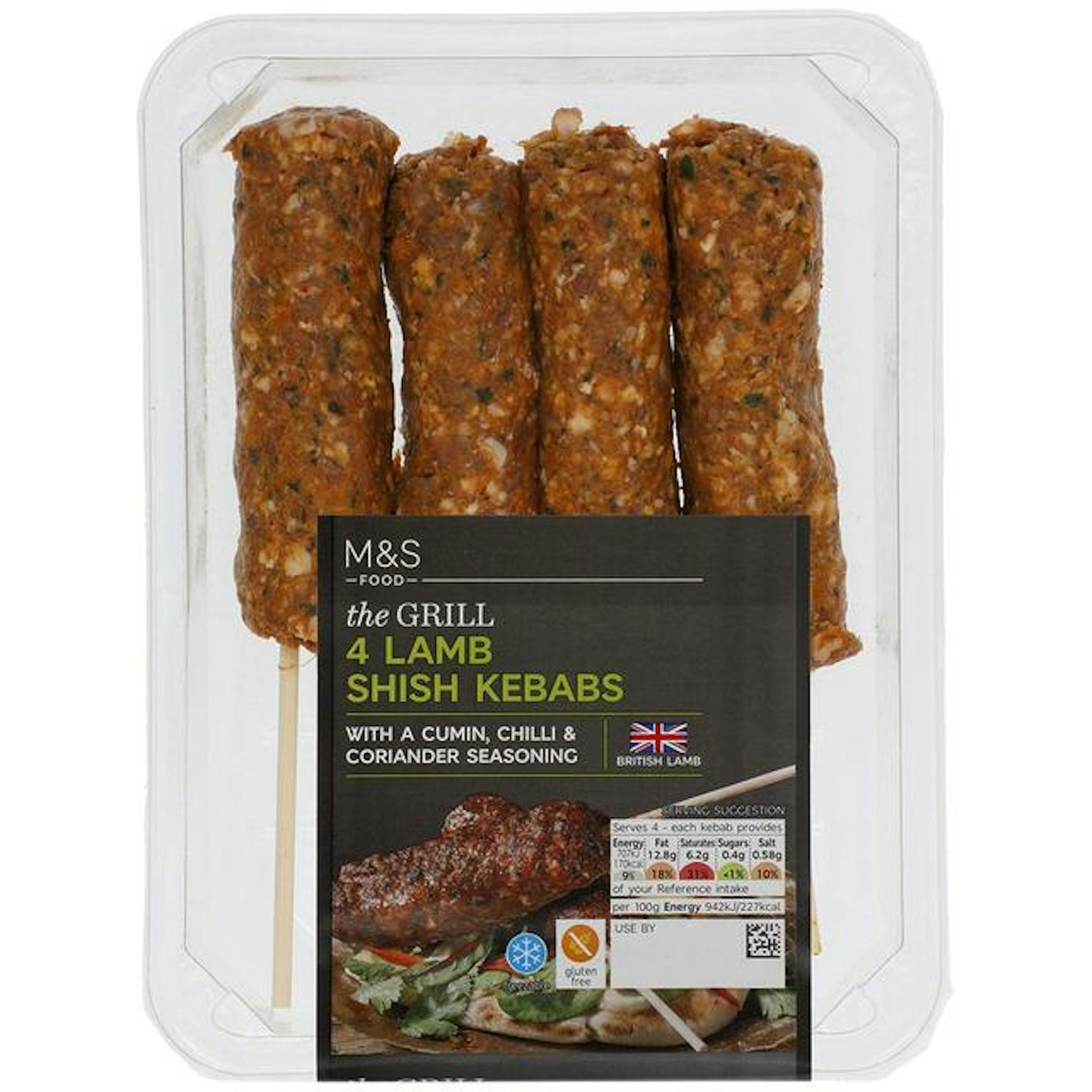 M&S 4 Lamb Shish Kebabs