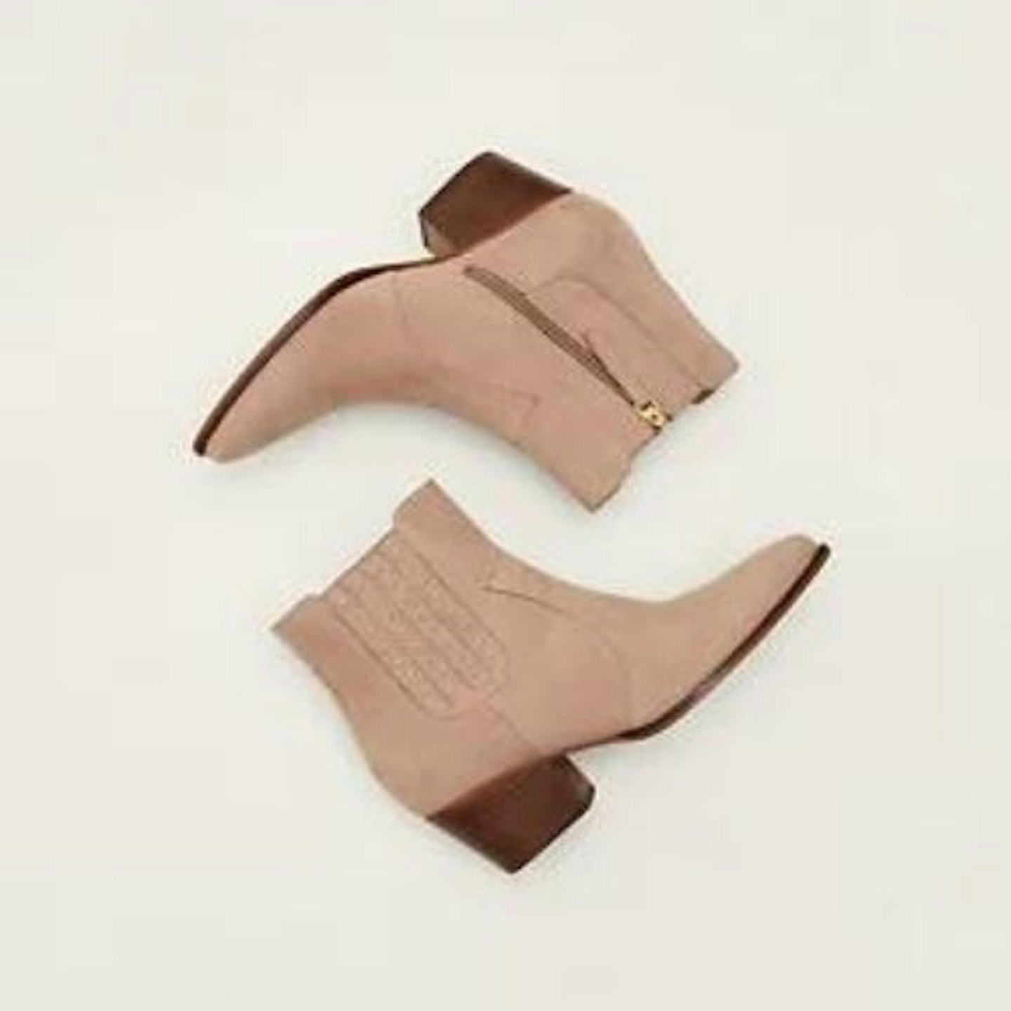 Suede Western Block Heel Ankle Boots